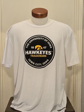University of Iowa Hawkeyes White Logo Short Sleeve T-Shirt